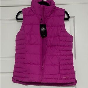 NWT Lands' End Fuchsia Quilted Vest, small